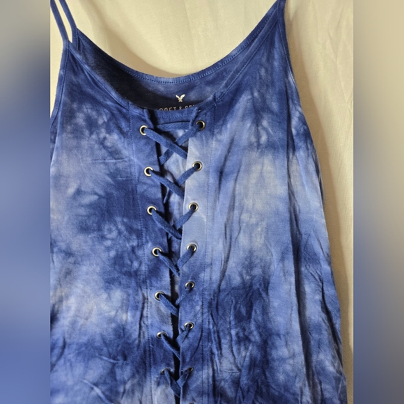 American Eagle Outfitters T-Shirt Women’s Soft and Sexy blue Tie Dye Sz Small - Picture 3 of 6